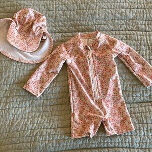 H&M Pink Floral Kids Swim One Piece